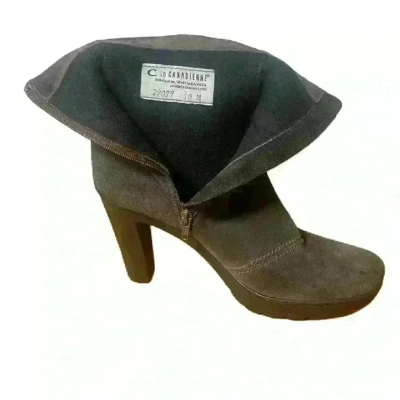 C la CANADIENNE High Heel Women’s Bootie. Brown. Size 10M Handcrafted in Canada. - Picture 3 of 16